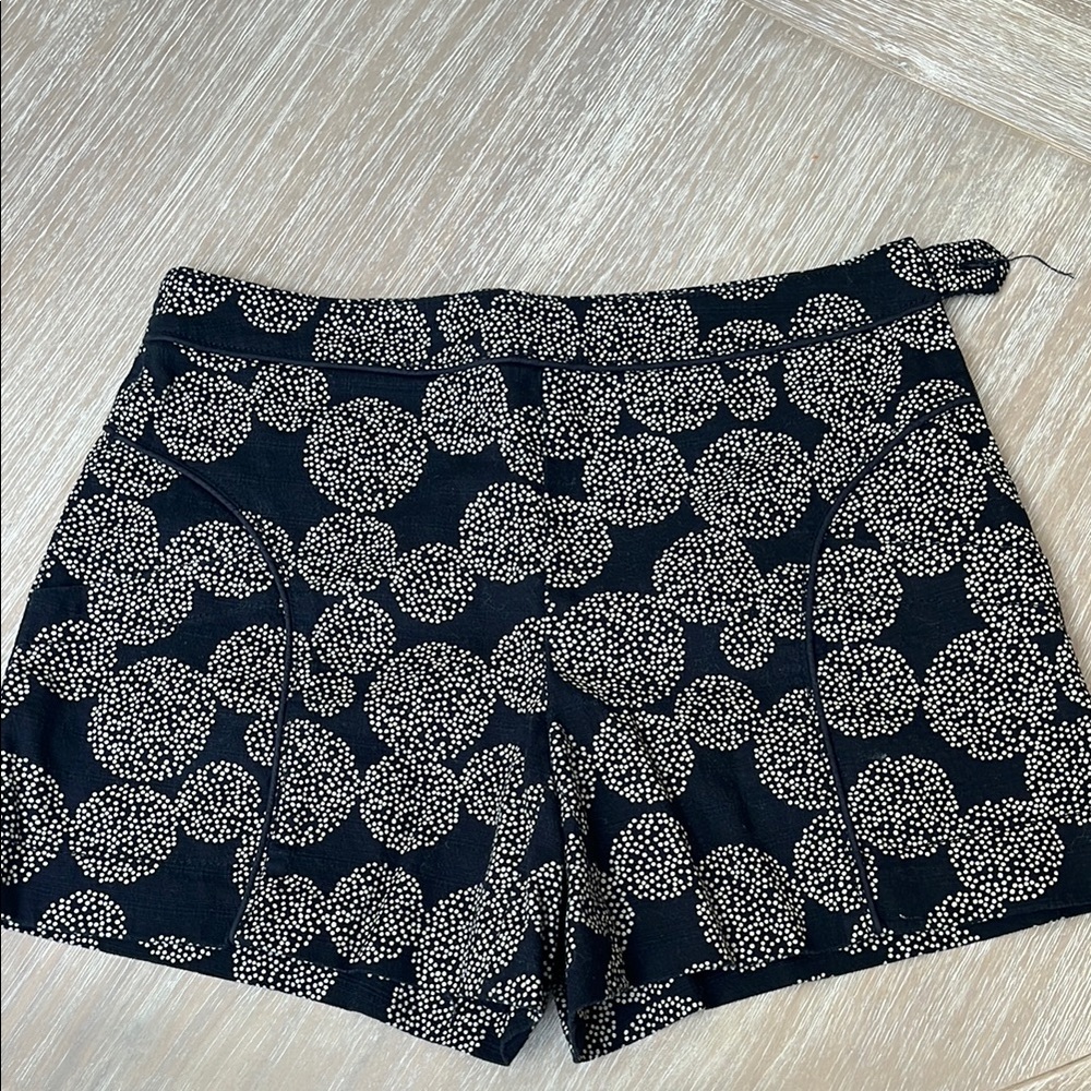 Black and White  Shorts with Distinctive Pattern